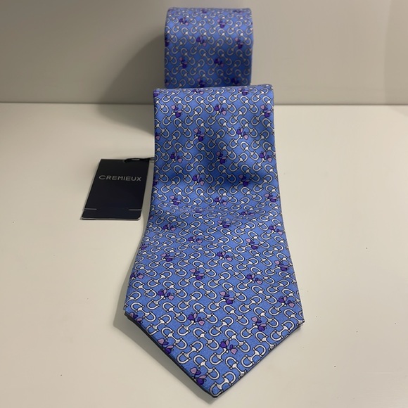Cremieux NWT Men’s Tie Silk Blue & Purple - Picture 3 of 8